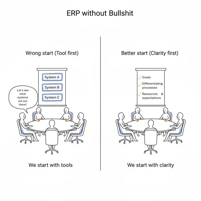 ERP ohne Bullshit #2 – Der falsche Start ins ERP-Projekt